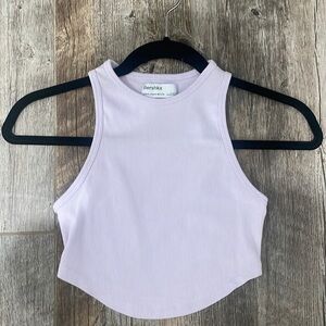 Bershka crop top light purple